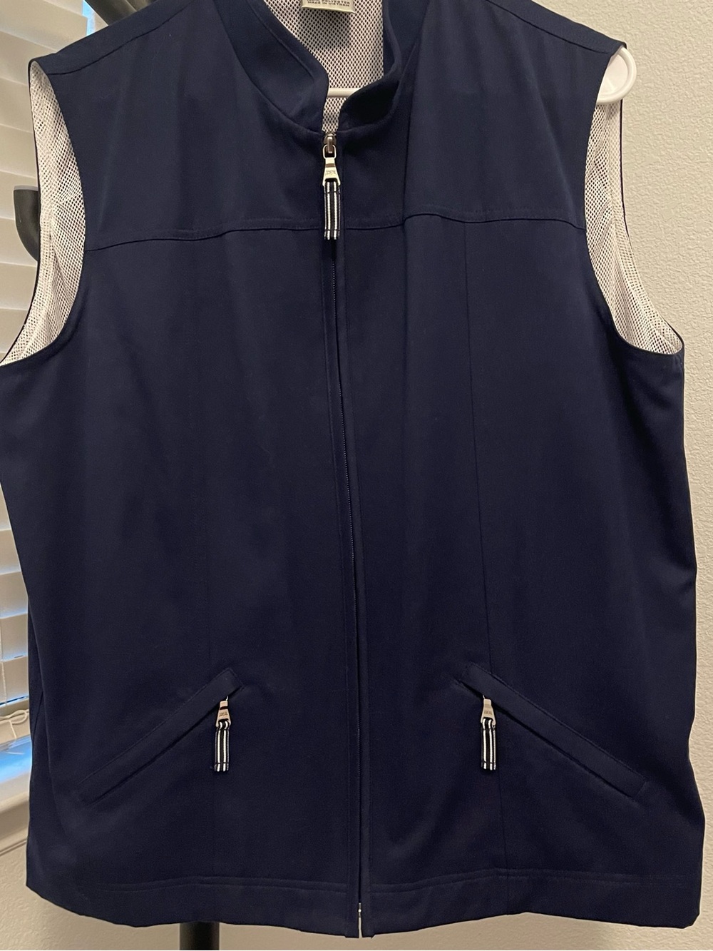 Allison Daley Navy Zip-Front Performance Vest